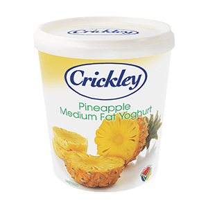 Crickley Dairy - Yogurt_LowFat_1kg_Pineapple-angle